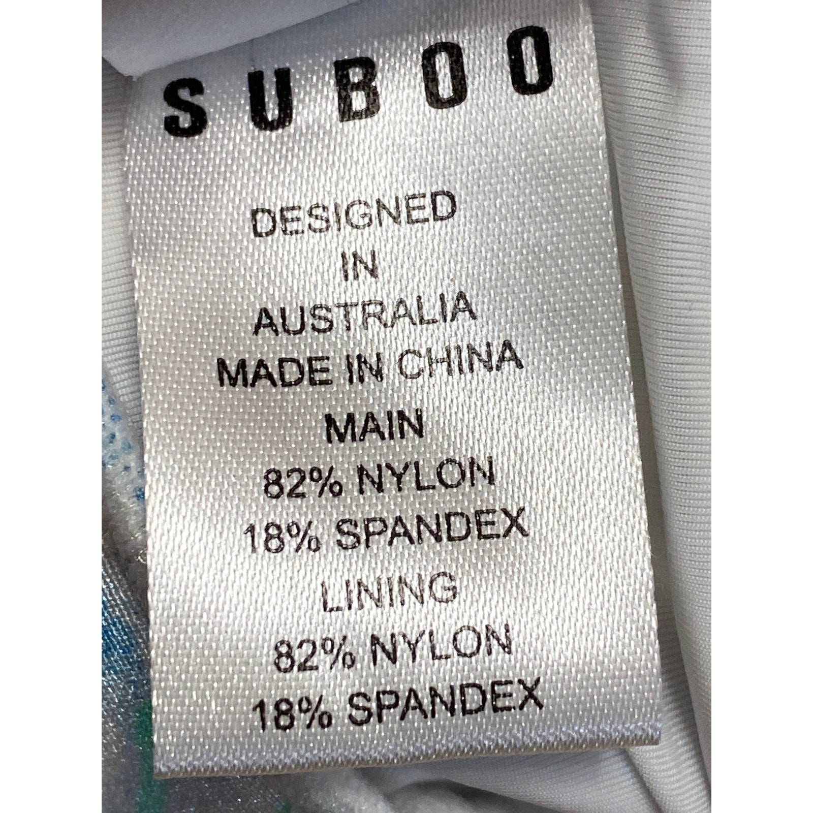 New Suboo Blue Marble Print Two Piece Crossback Bikini Swimsuit Swimwear Size Os — image 3 of 3